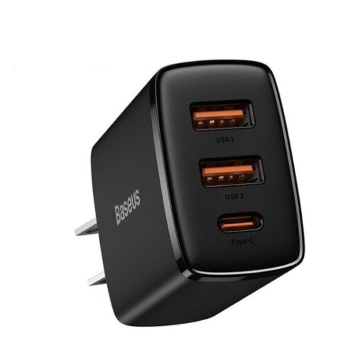 Baseus 30W Compact, Baseus 30W Compact U+U+C USB Type C Charger, Baseus 30W Compact U+U+C USB Type C Charger Black for sale