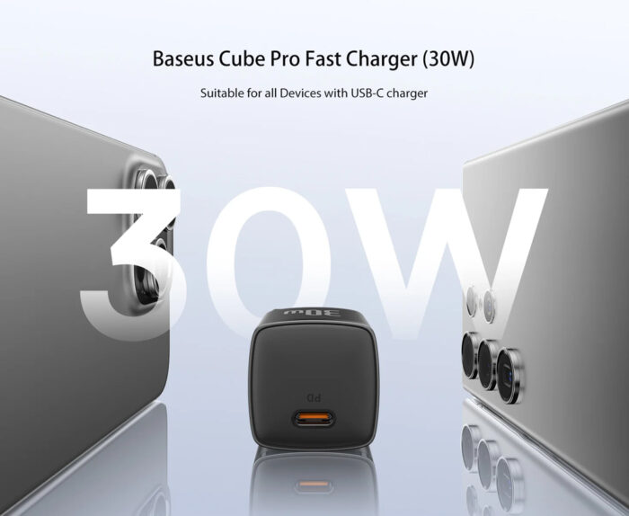 Baseus Cube Pro , Baseus Cube Pro Fast Charger, Baseus Cube Pro Fast Charger 1C 30W EU Black