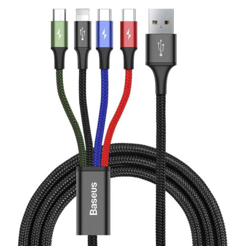 Baseus Fast 4-in-1, Baseus Fast 4-in-1 Cable, Baseus Fast 4-in-1 Cable For iPhone Type-C Micro 3.5A 1.2m