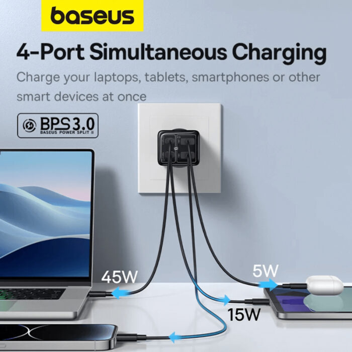 Baseus GaN6 , Baseus GaN6 Pro Fast Charger, Baseus GaN6 Pro Fast Charger 2C+2U 65W US