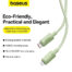 Baseus Habitat Fast Charging Cable Type-C to iP 20W 1m Natural Green