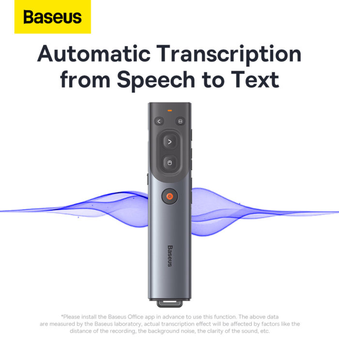 Baseus Orange Dot AI , Baseus Orange Dot AI Wireless, Baseus Orange Dot AI Wireless Presenter Red Laser Gray