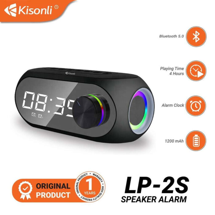 Kisonli-Brand-LP-2S-Clock-Bluetooth-Music-Speaker