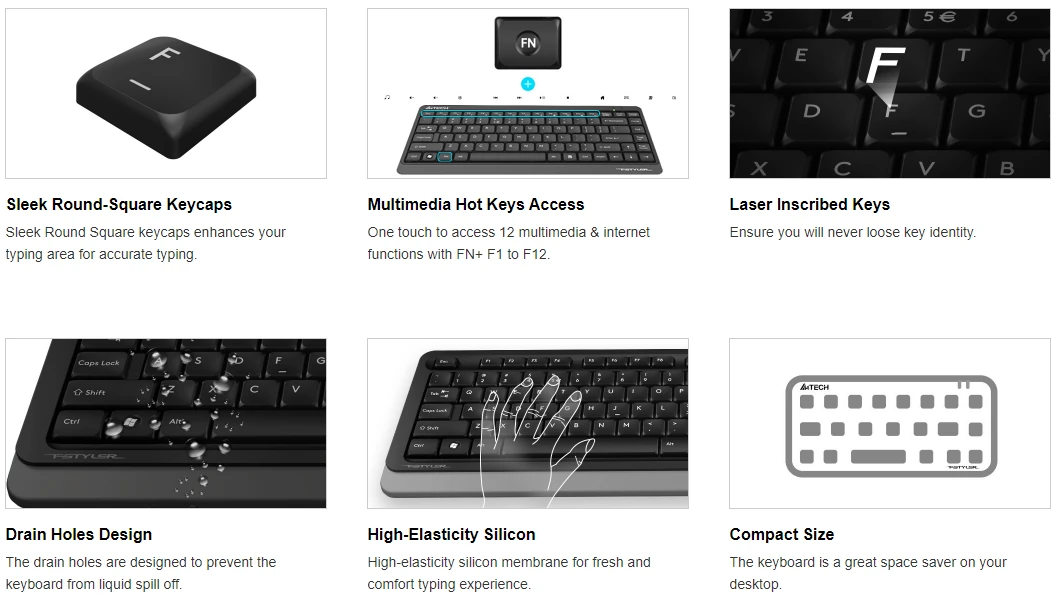 A4Tech FG1112s 2in1 Wireless Keyboard & Mouse