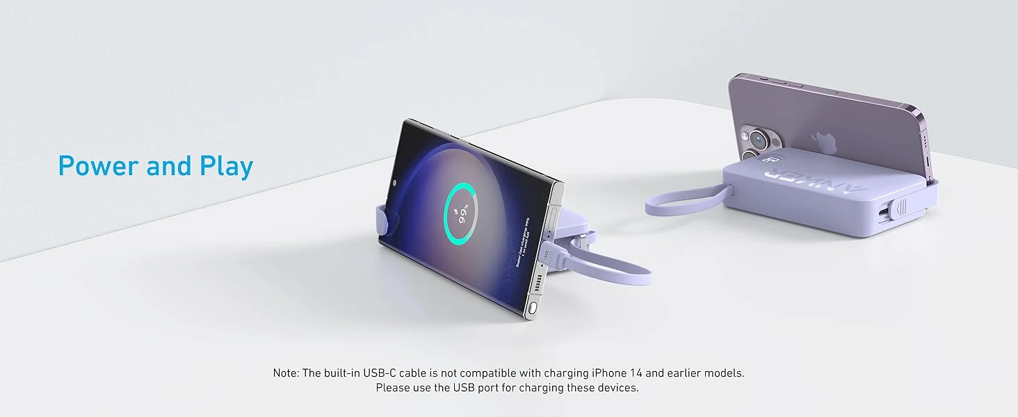 Anker 22.5W 20000mAh Power bank Built In USB C Cable | A1647