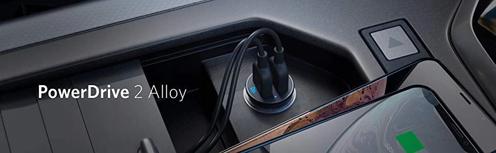 Anker PowerDrive 2 Alloy Metal Mini Car Charger A2727