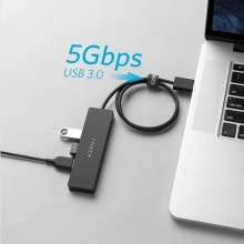 Anker A7516 4-Port USB 3.0 Ultra Slim Data Hub Extended Cable For Macbook, Mac Pro / Mini, IMac, Surface Pro, XPS, Notebook PC Hub