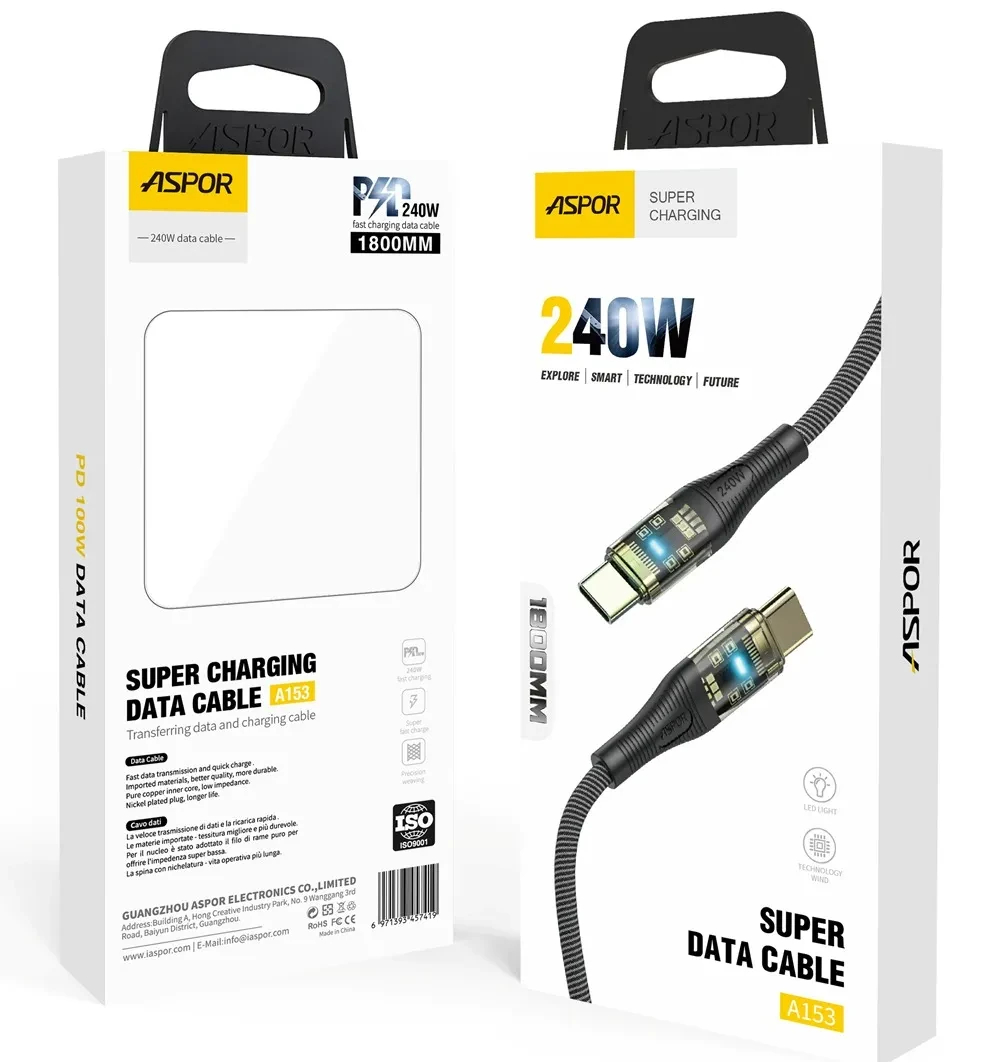 ASPOR 240W C To C 2M DATA CABLE A013