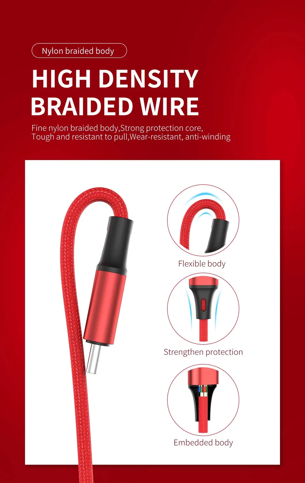 ASPOR 3 in 1 3A Data Cable U+C+IP AC-23