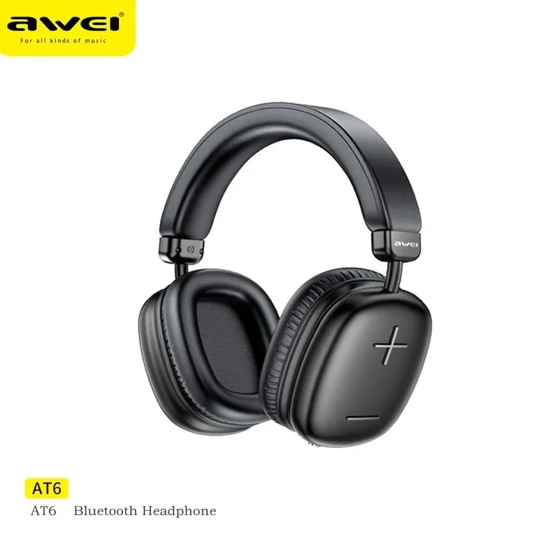 Awei AT6 Wireless Headphones Bluetooth V5.3 Black