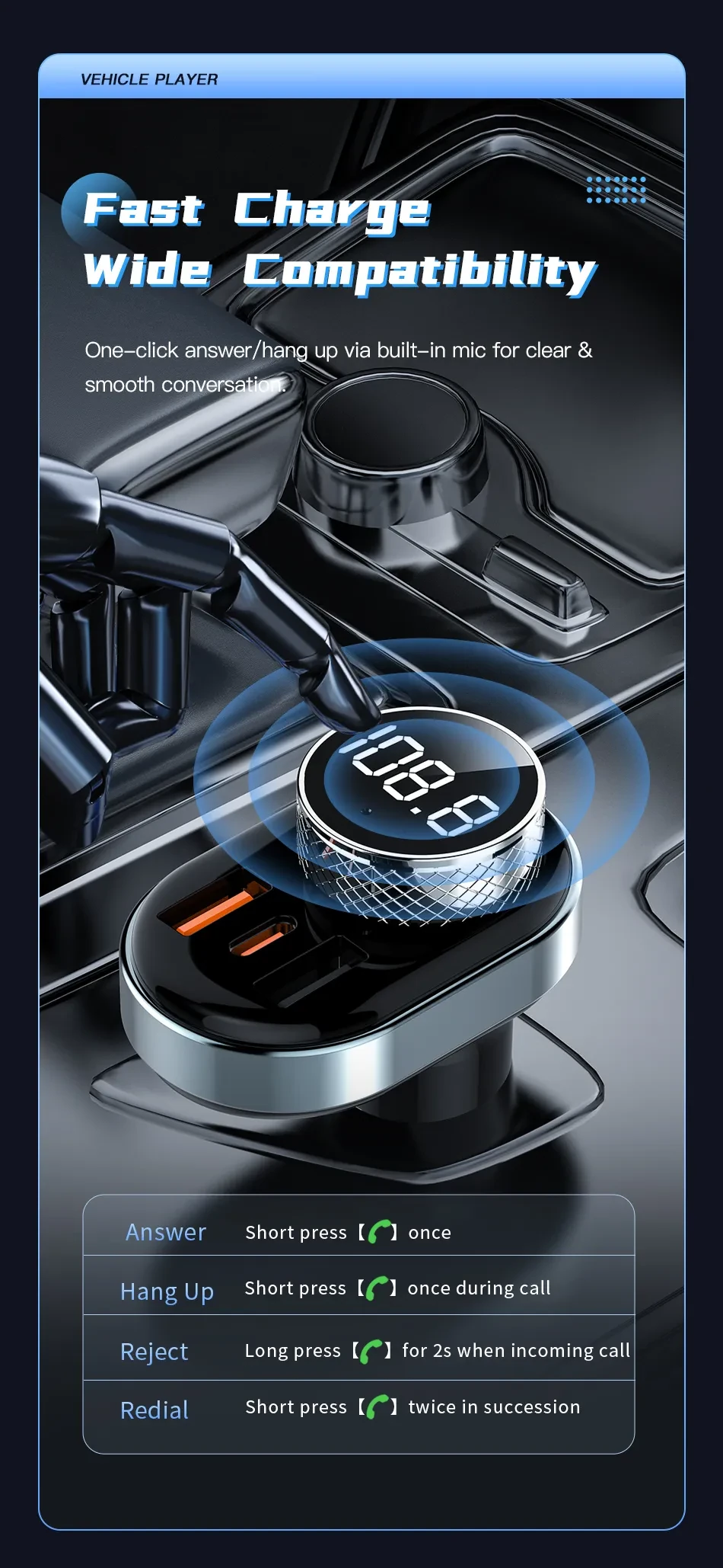 Awei C-843 Mini Car Charger Fast Charger