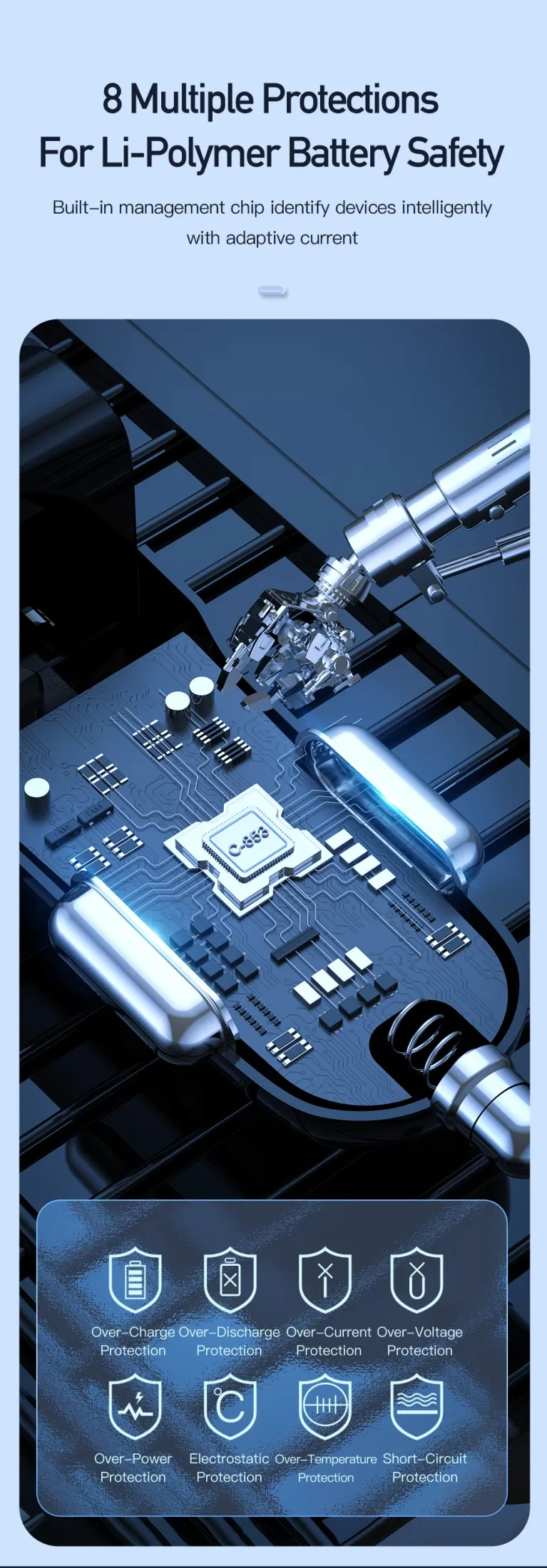 Awei C-853 150cm Front/Rear Car Charger