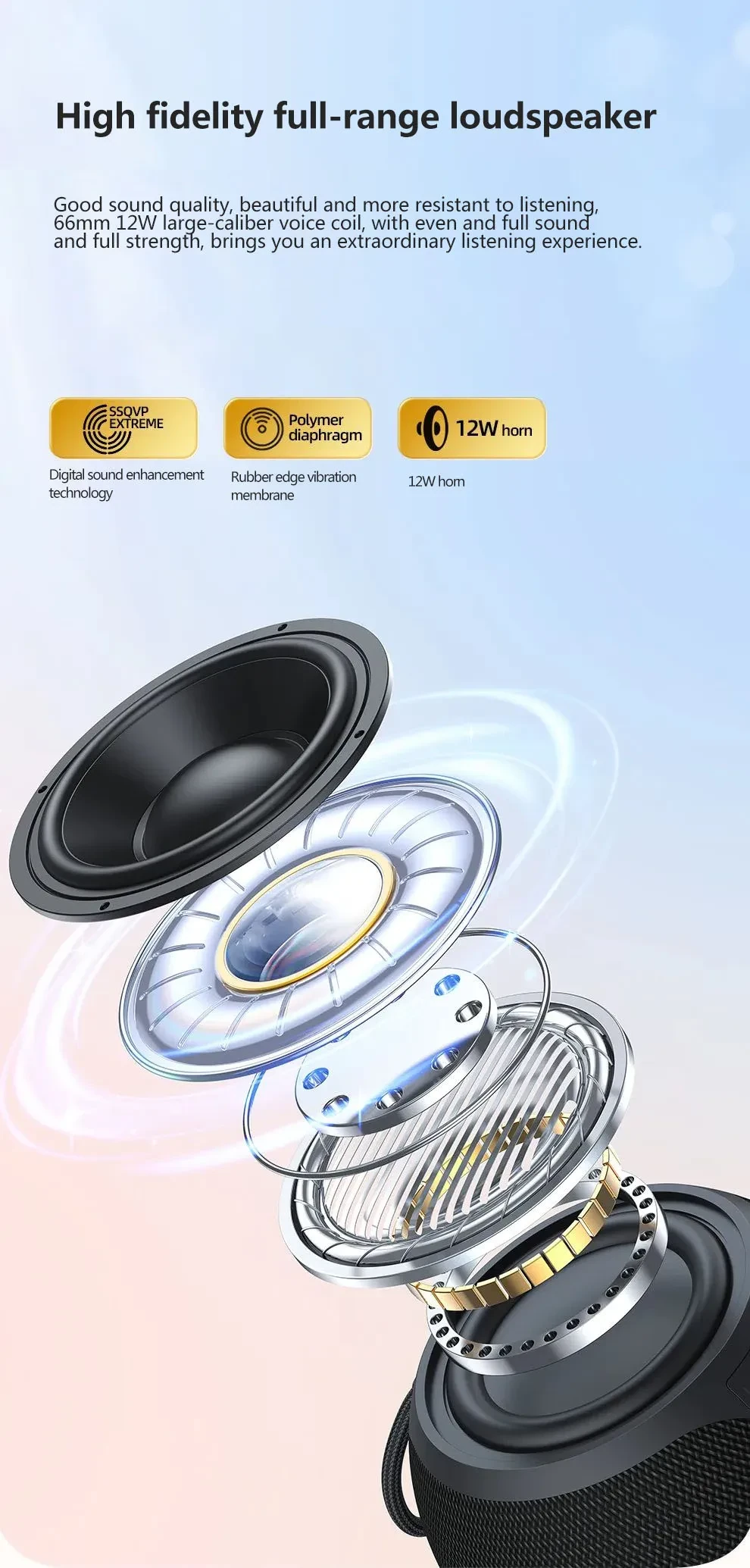 Awei KA19 Portable Outdoor Bluetooth Speaker 360°