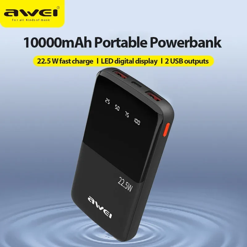 Awei P10K 3-in-1 Portable Power Bank 10000mAh