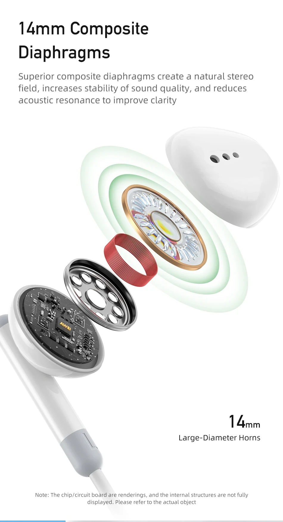 Awei PC-6/PC-6T Wired Earphones 3.5mm