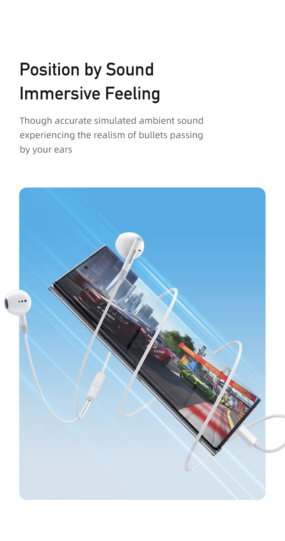 Awei PC-6/PC-6T Wired Earphones 3.5mm