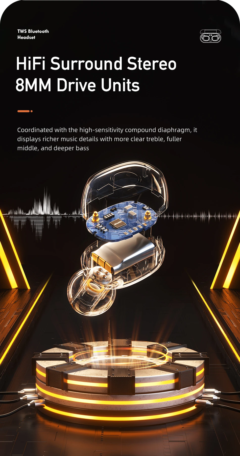 Awei Tws T13 Pro True Wireless Earbuds