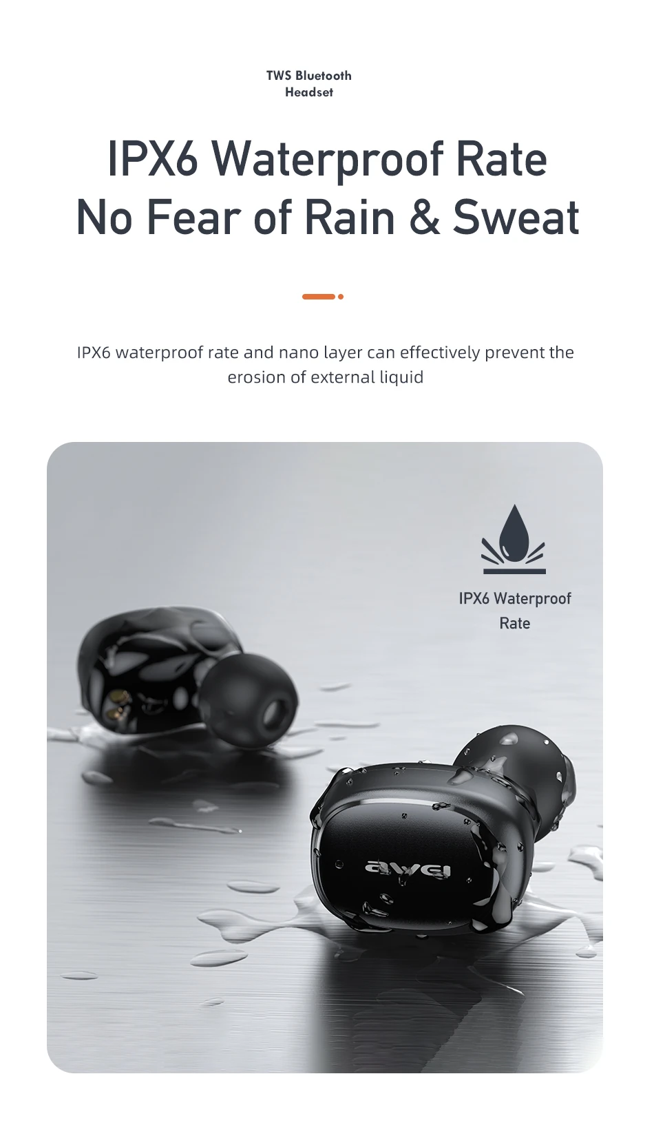 Awei Tws T13 Pro True Wireless Earbuds