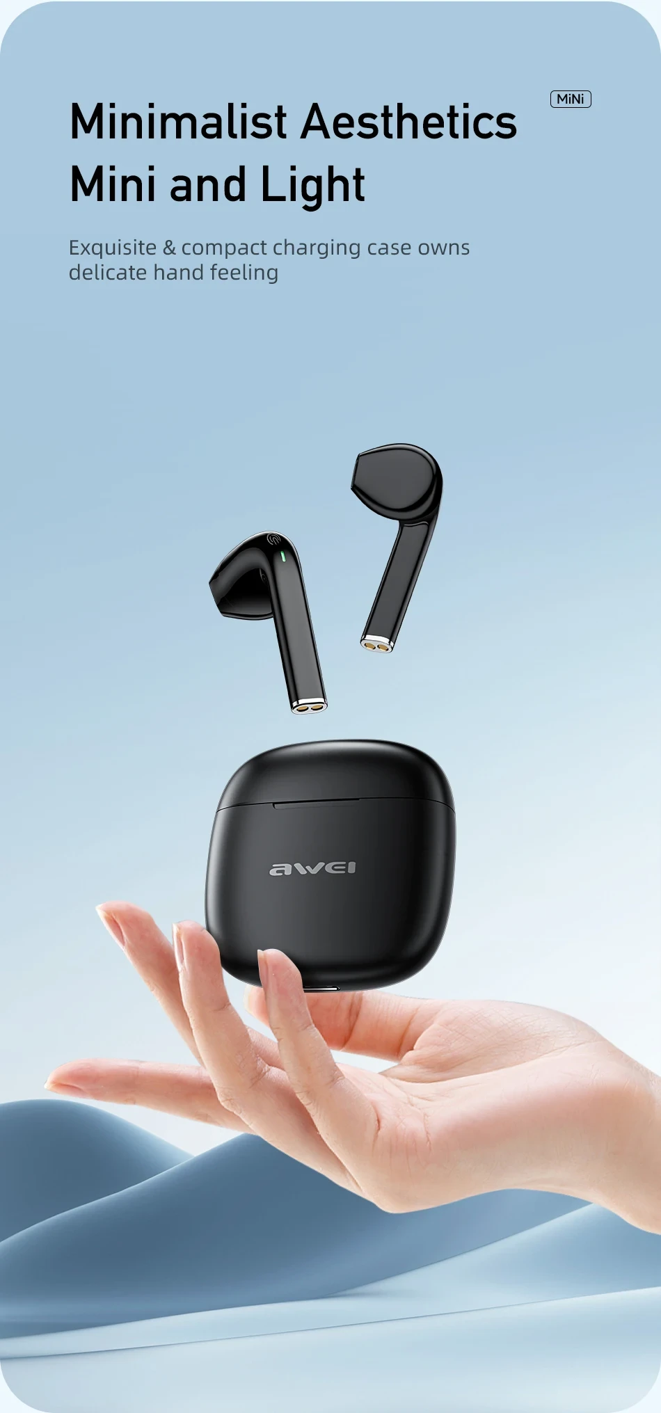 Awei Tws T26 Pro Wireless Bluetooth Earbuds V5.3