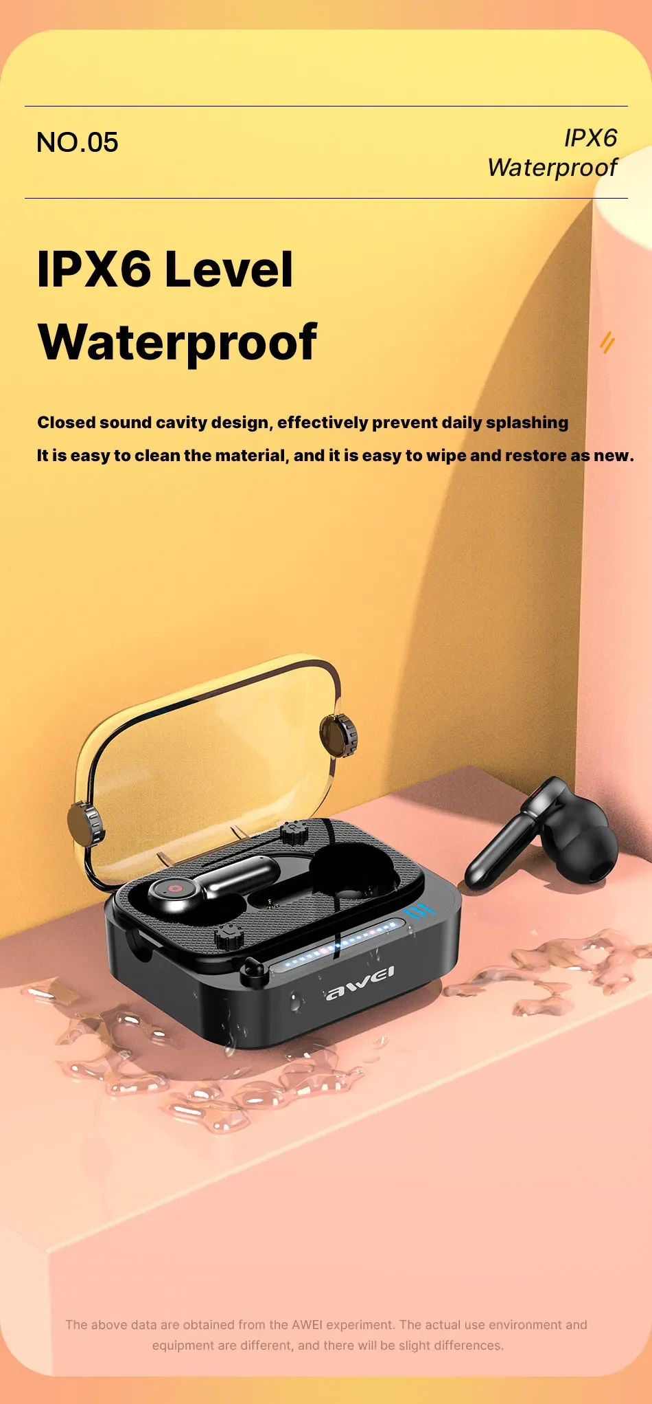 Awei T58 ANC V5.3 Wireless Bluetooth Earphones