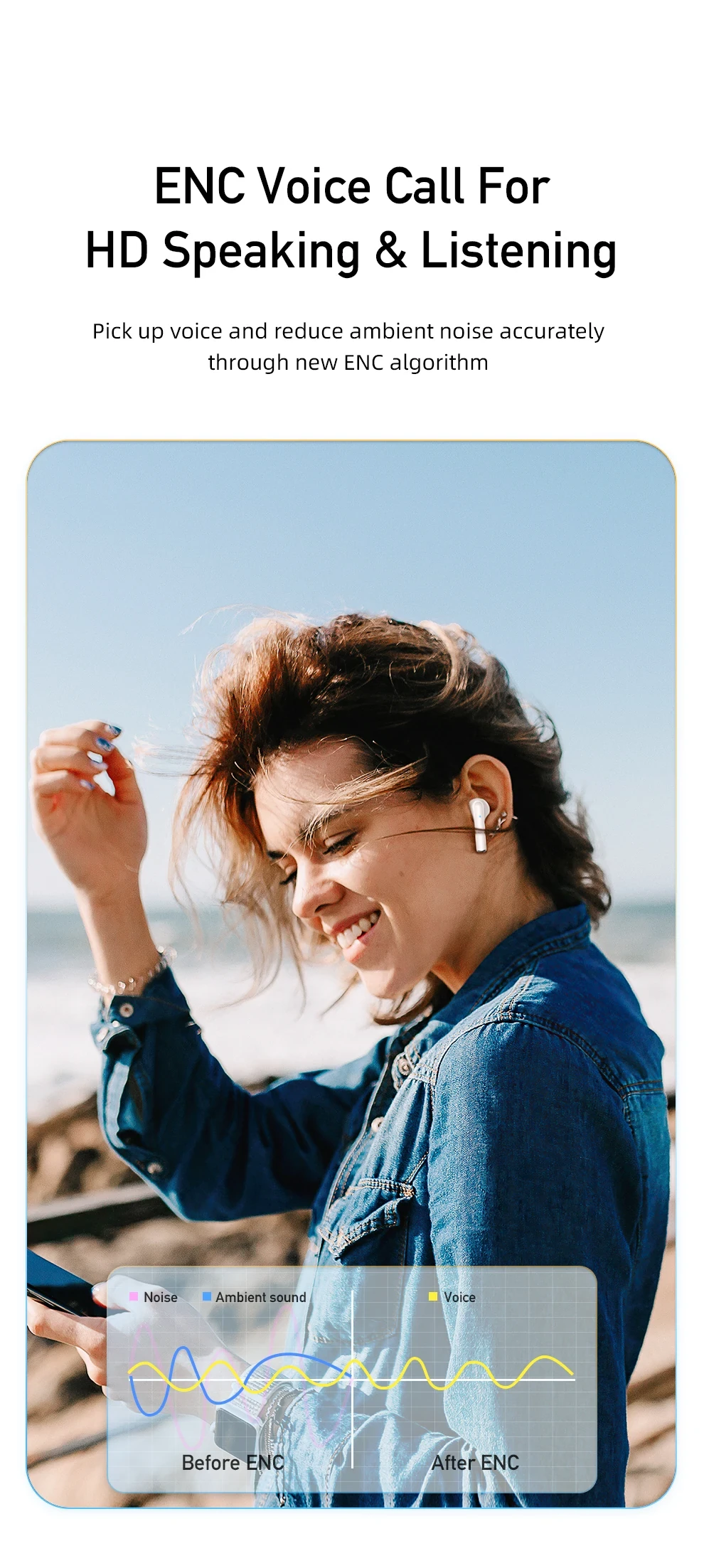 Awei T61 Wireless Noise Cancelling Earbuds