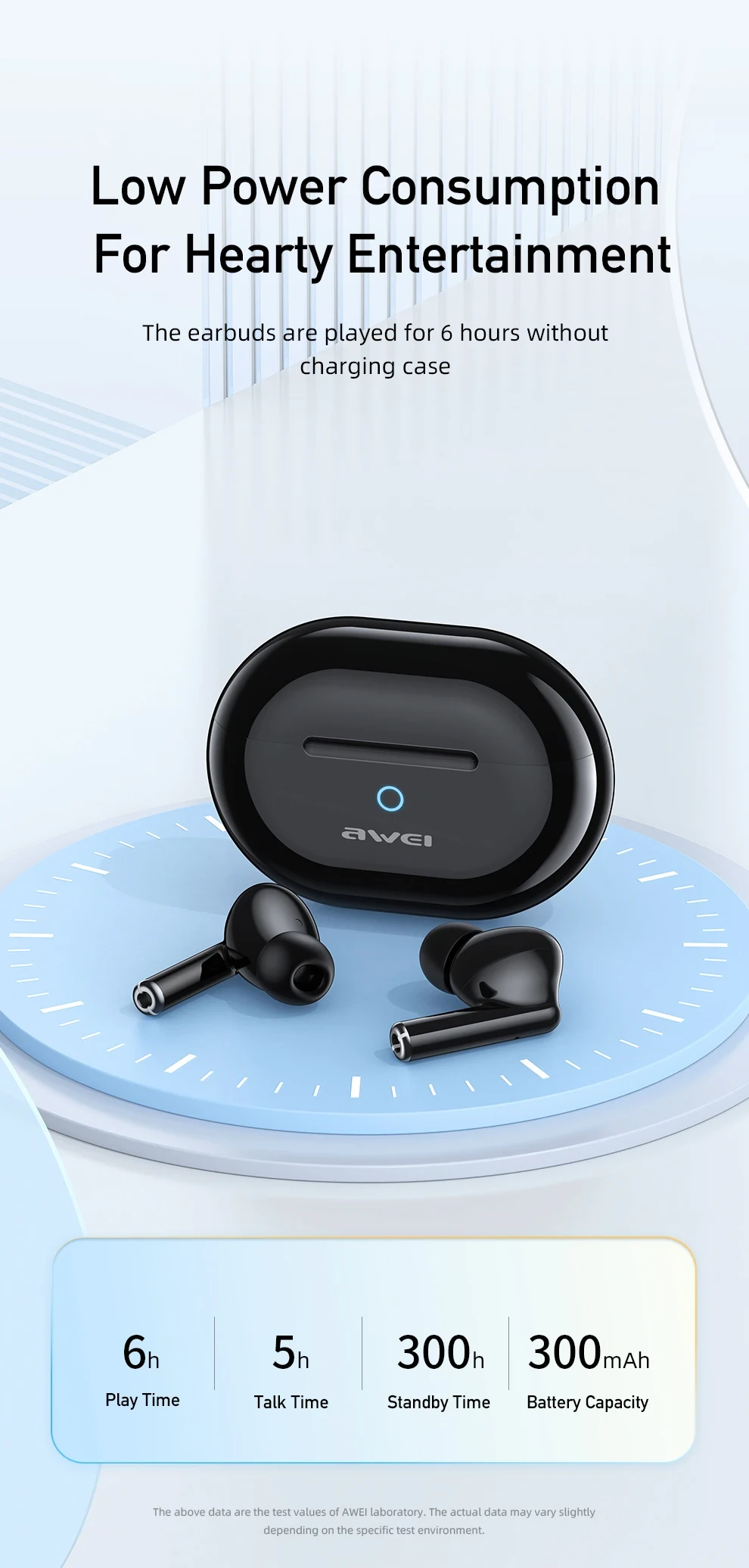 Awei T61 Wireless Noise Cancelling Earbuds