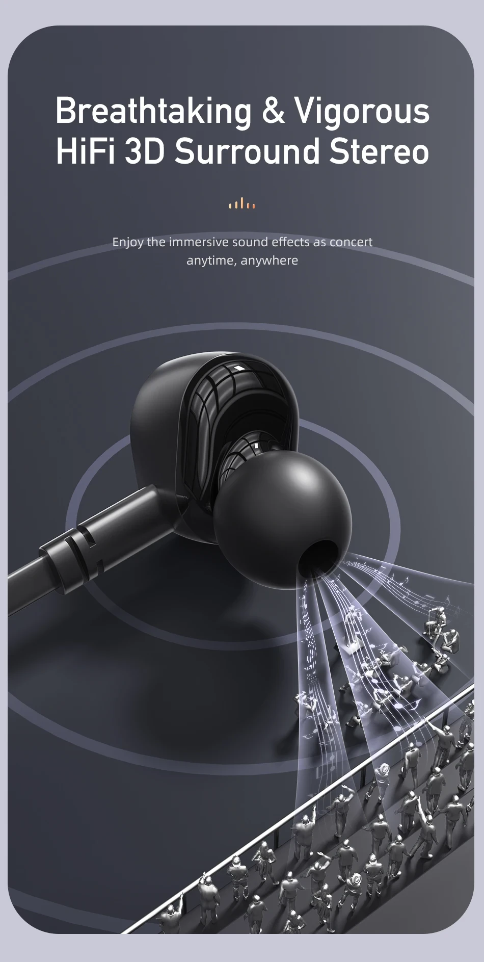 Awei TC-7 Wired Earphone In-ear Type-C Handsfree