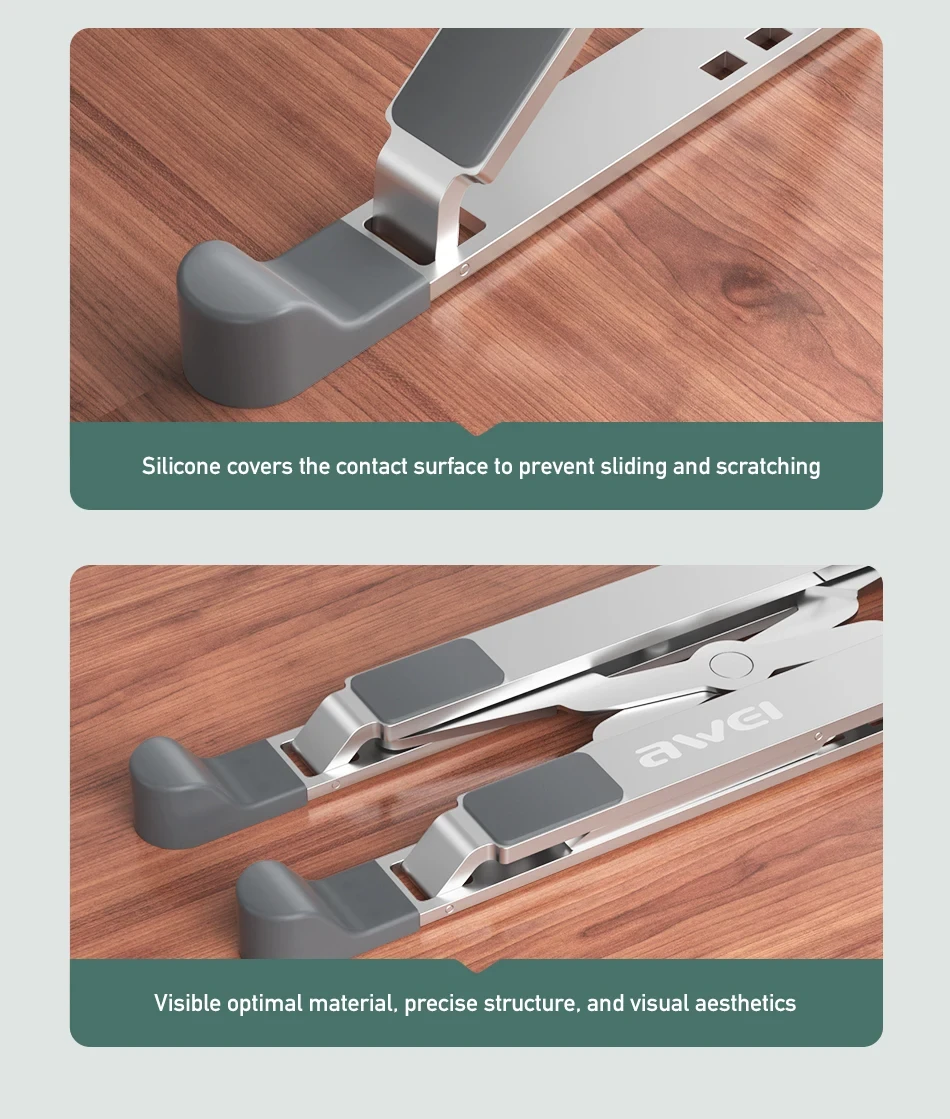 Awei X26 Portable Multi-function Aluminum Stand For Laptop Tablet