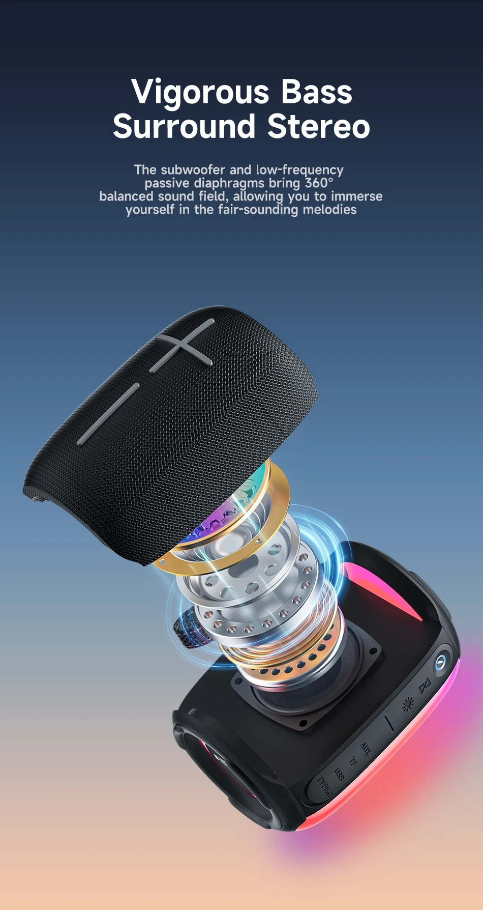 Awei Y525 Bluetooth Portable Speaker V5.3