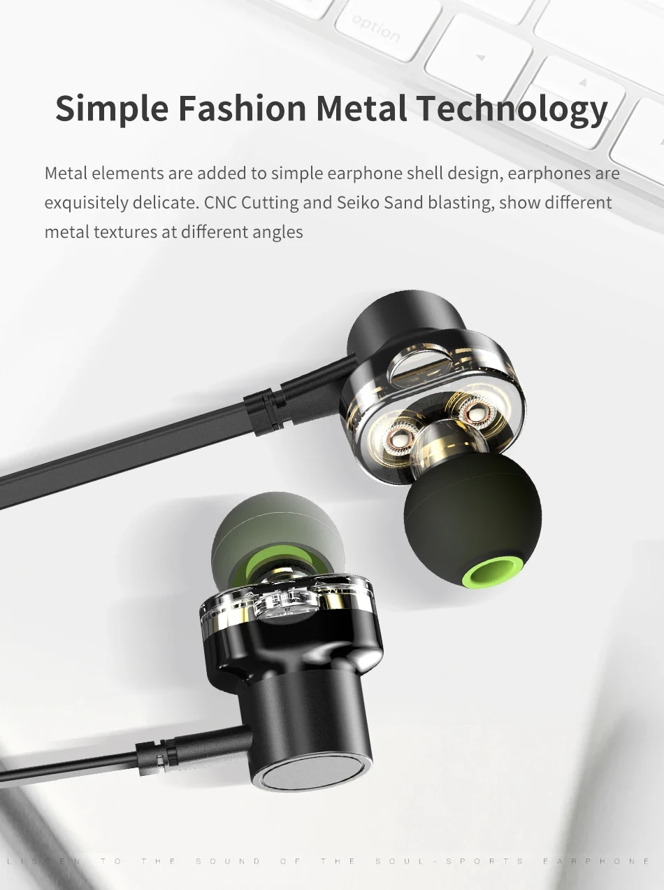 Awei Z1 Sports Earphone With Dual Dynamic Drives Black
