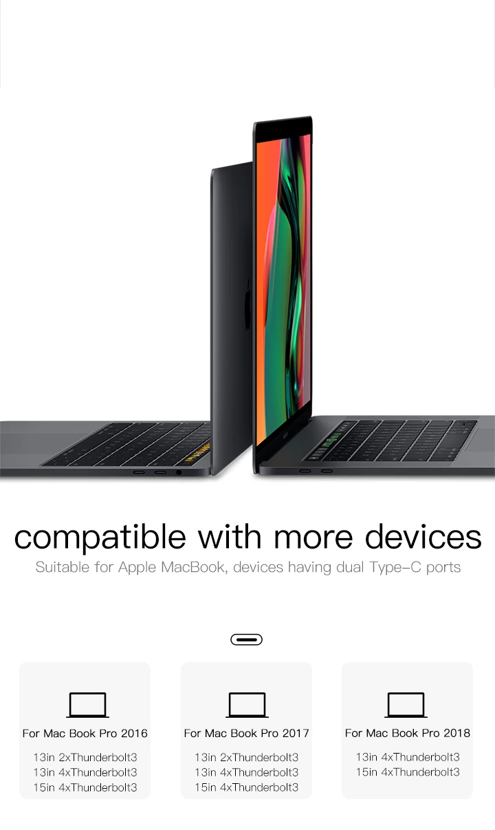 Baseus 7-in-1 Dual USB-C Thunderbolt Hub For MacBook Pro-CAHUB-L0G