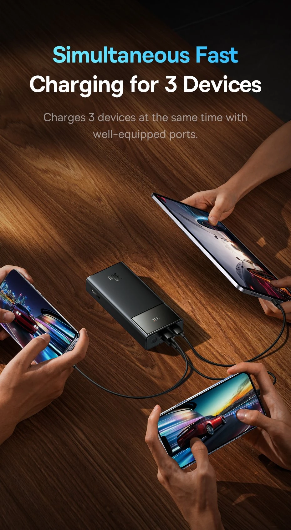 Baseus Star-Lord Digital Display Fast Charging Power Bank 20000mAh 30W Cluster Black