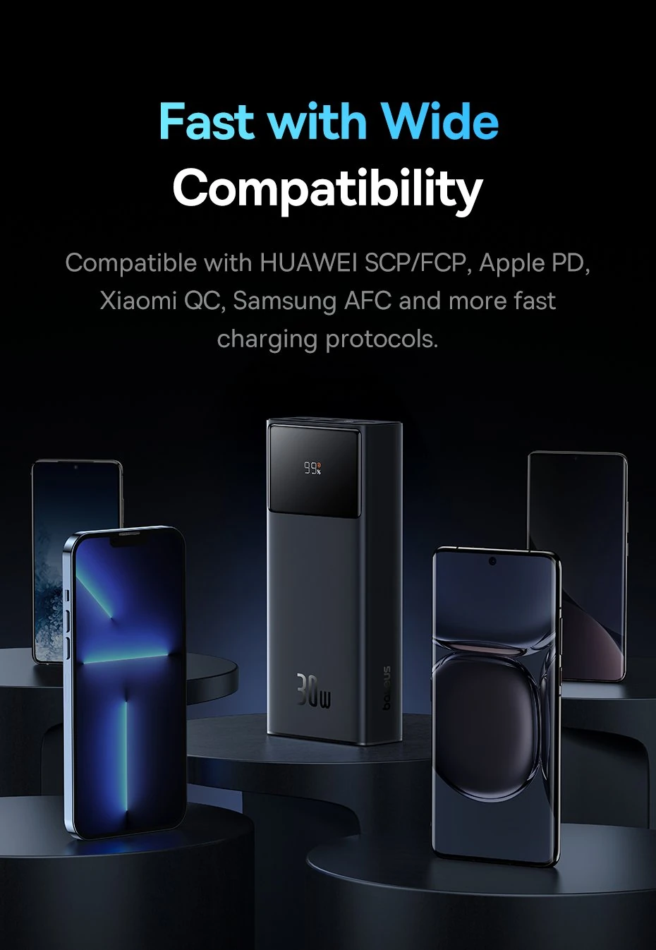 Baseus Star-Lord Digital Display Fast Charging Power Bank 20000mAh 30W Cluster Black