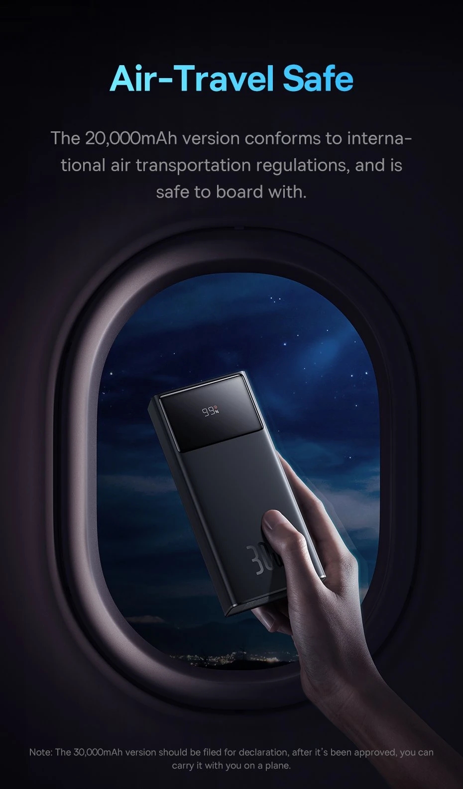 Baseus Star-Lord Digital Display Fast Charging Power Bank 20000mAh 30W Cluster Black