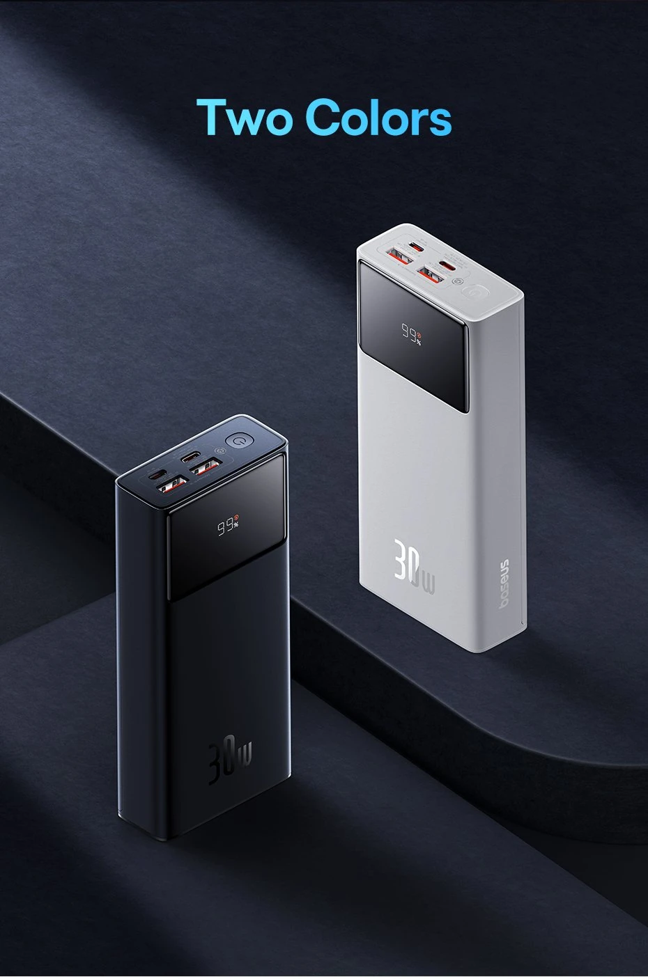 Baseus Star-Lord Digital Display Fast Charging Power Bank 20000mAh 30W Cluster Black