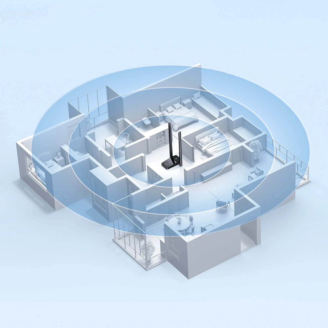 Baseus FastJoy 1300 Mbps Wifi Adapter – Black