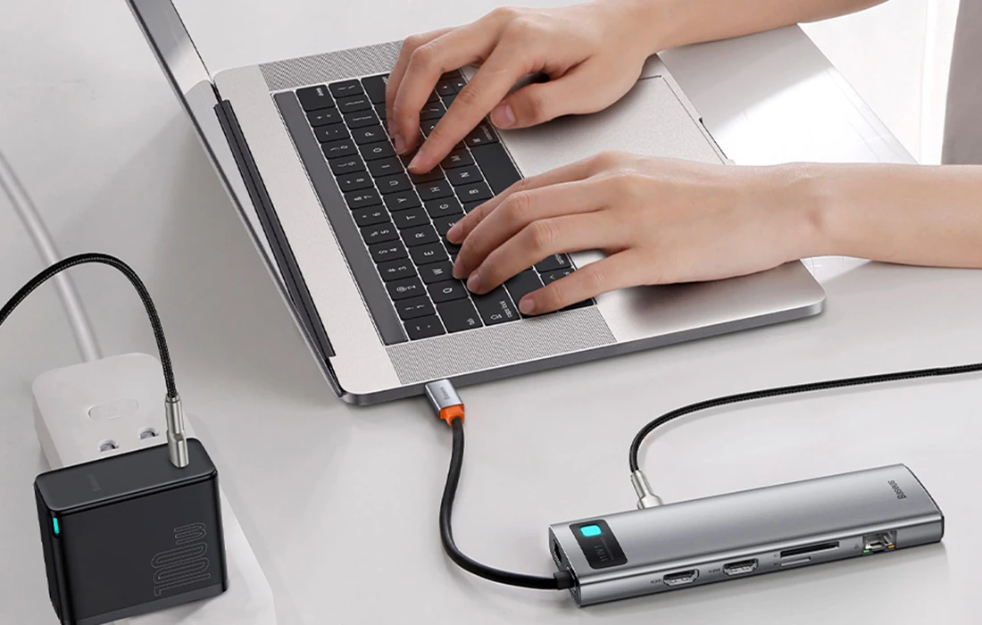 Baseus Metal Gleam Series 11 in 1 Multifunctional Type-C HUB Docking Station – CAHUB-CT0G