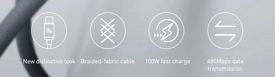 Baseus Crystal Shine Series Fast Charging Cable USB-C to USB-C 100W