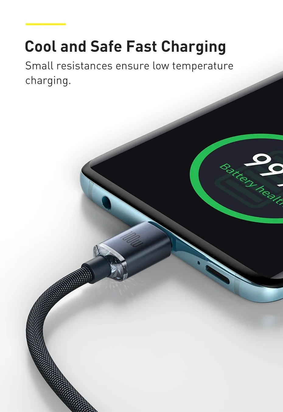 Baseus Crystal Shine Series Fast Charging Cable USB-C to USB-C 100W