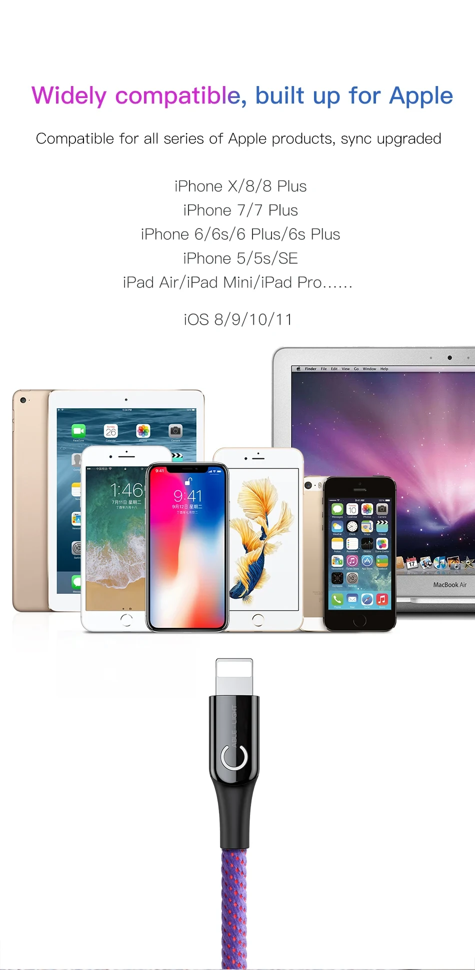 Baseus C-Shaped Light Intelligent Power-Off Cable – CALCD-01