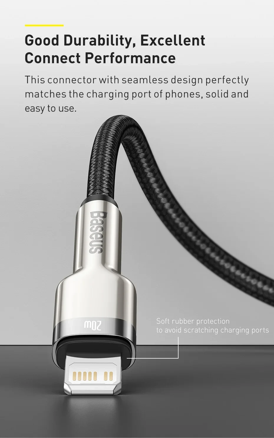 Baseus Cafule Series Metal Data Cable Type-C to iPhone PD 20W 1m Black