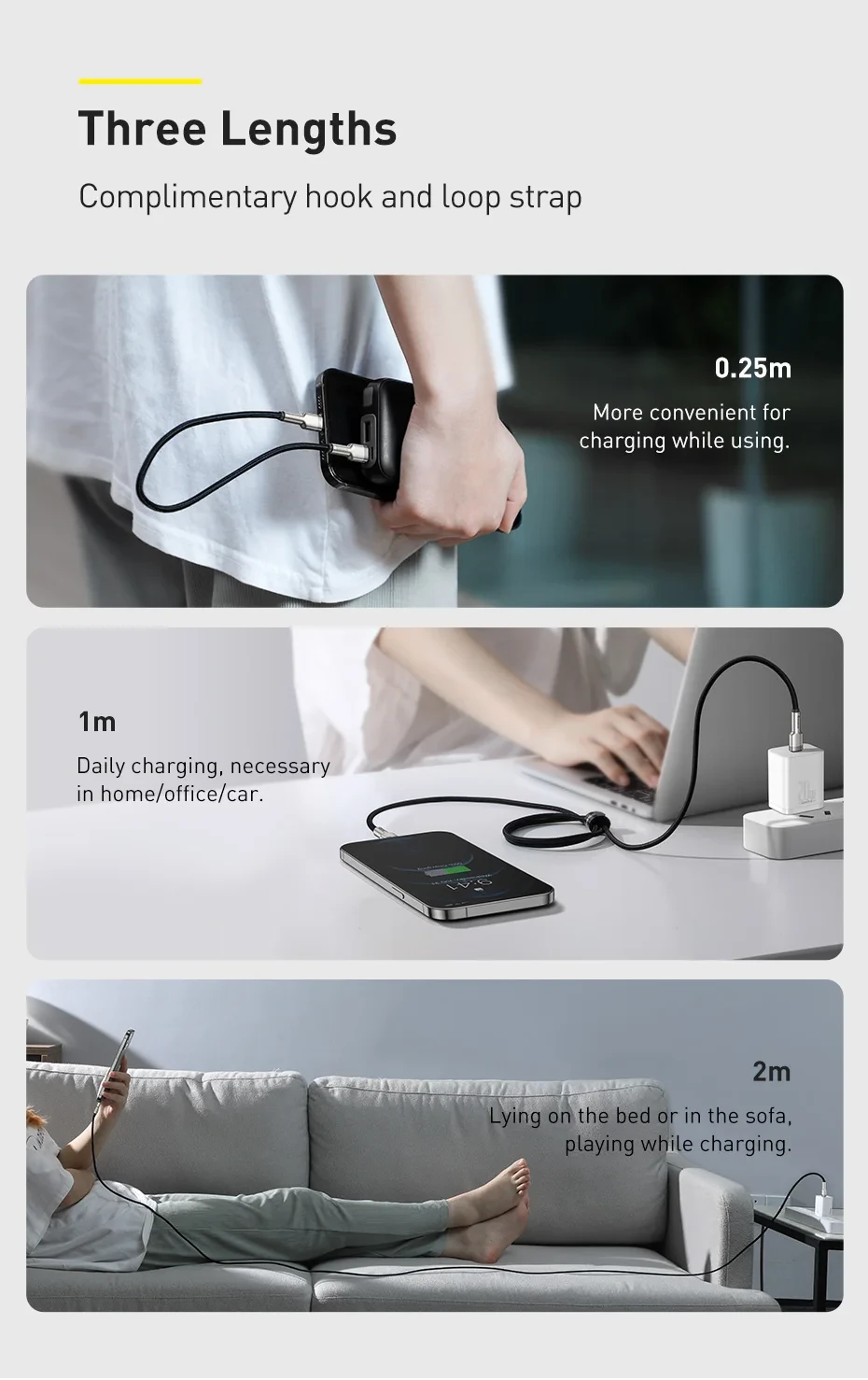 Baseus Cafule Series Metal Data Cable Type-C to iPhone PD 20W 1m Black