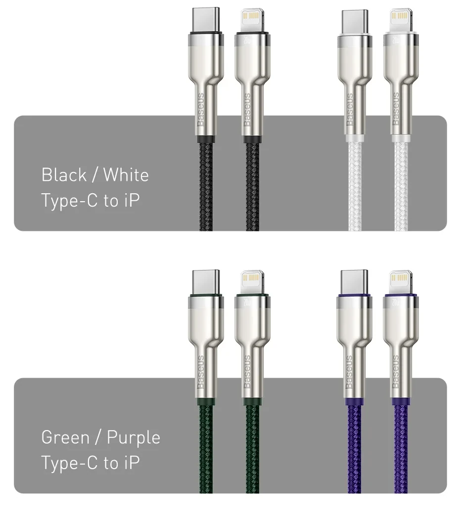 Baseus Cafule Series Metal Data Cable Type-C to iPhone PD 20W 1m Black