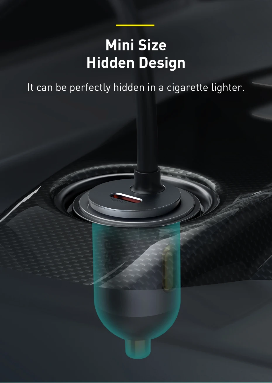 Baseus Share Together 120W PPS Quick Car Charger 2C+2U