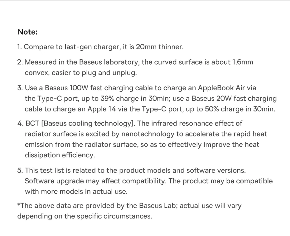 Baseus GaN5 Pro Flat Type-C Wall Charger 65W