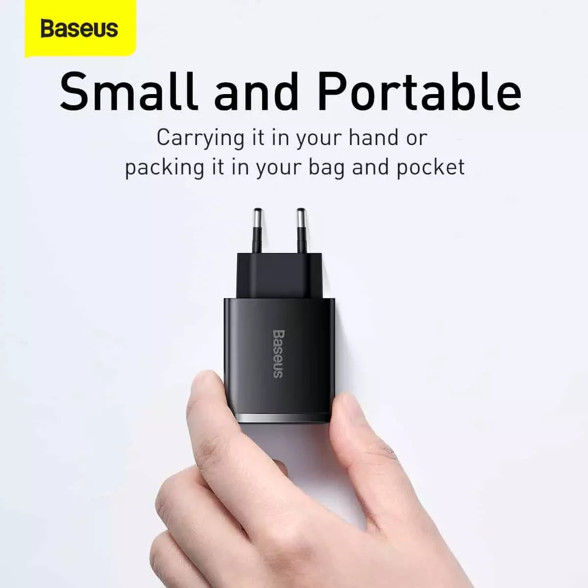 Baseus Compact Quick Charger 2U+C 30W EU Black
