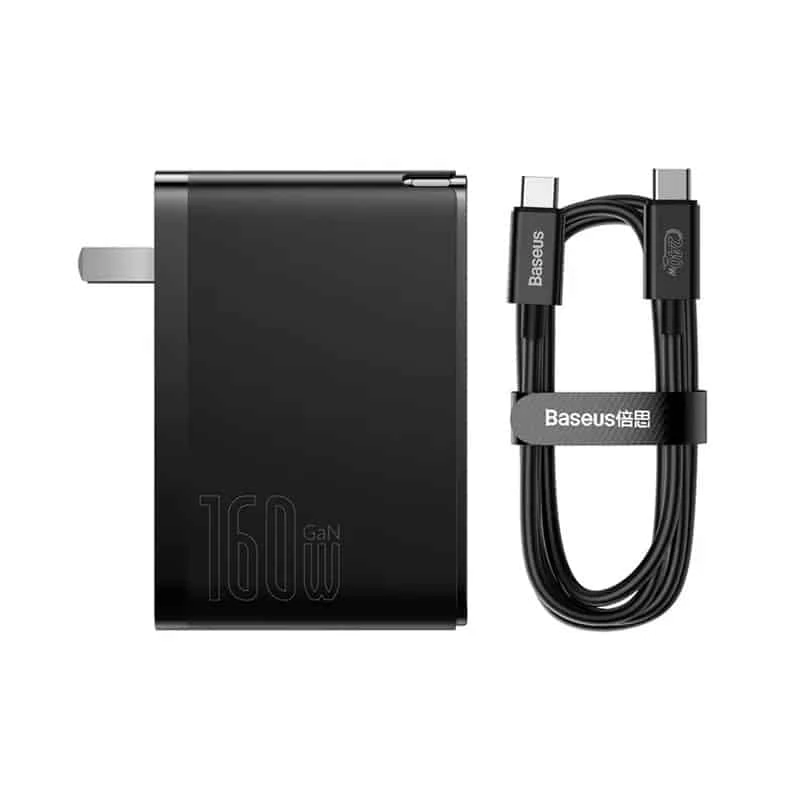 Baseus 160W GaN5 Pro Digital Fast Charger 2C+U with USB-C Cable