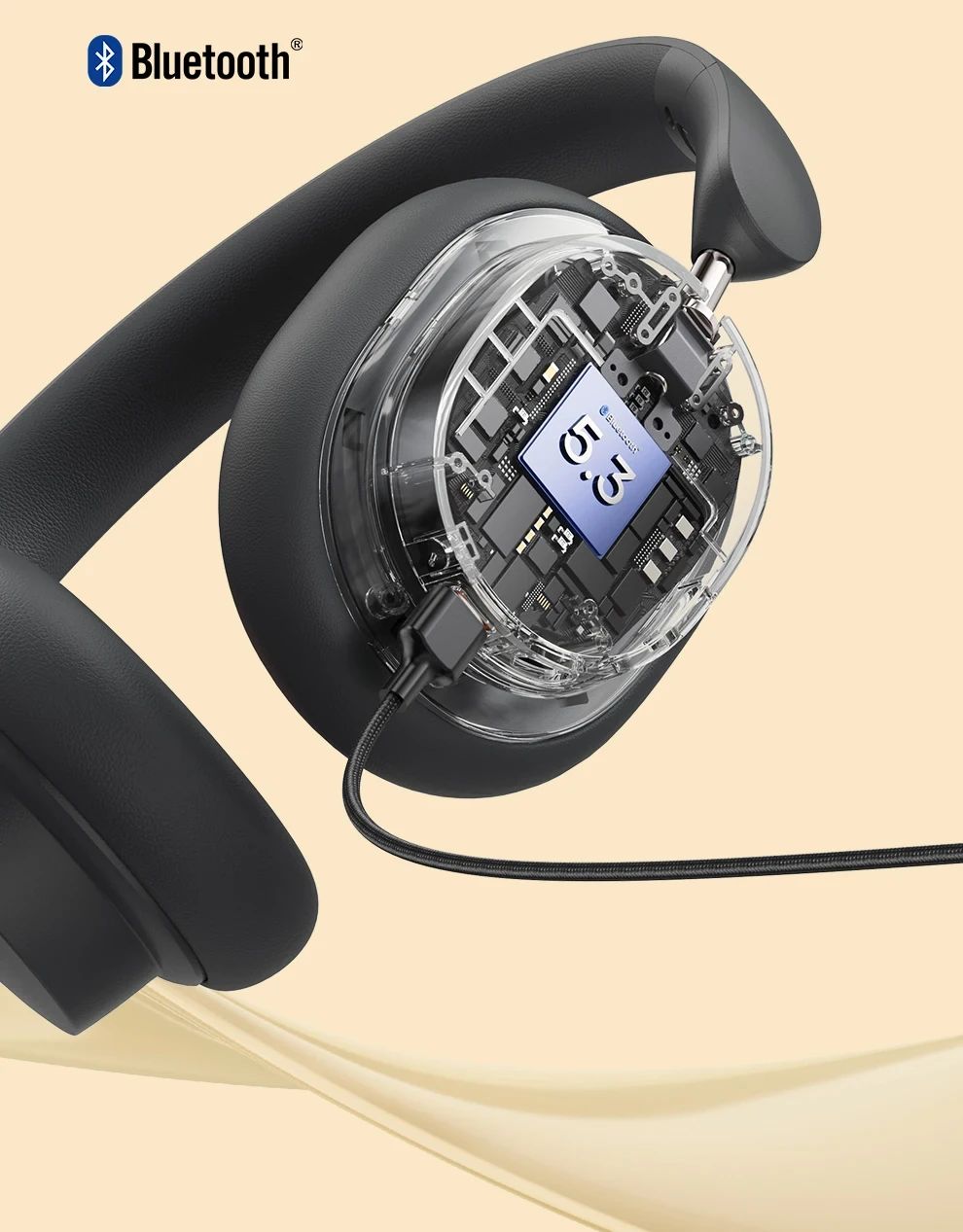 Baseus Bowie D05 Wireless Headphone Bluetooth 5.3 Earphone HIFI Stereo Headset 40mm Driver Foldable Over Ear Headphone 70H Time