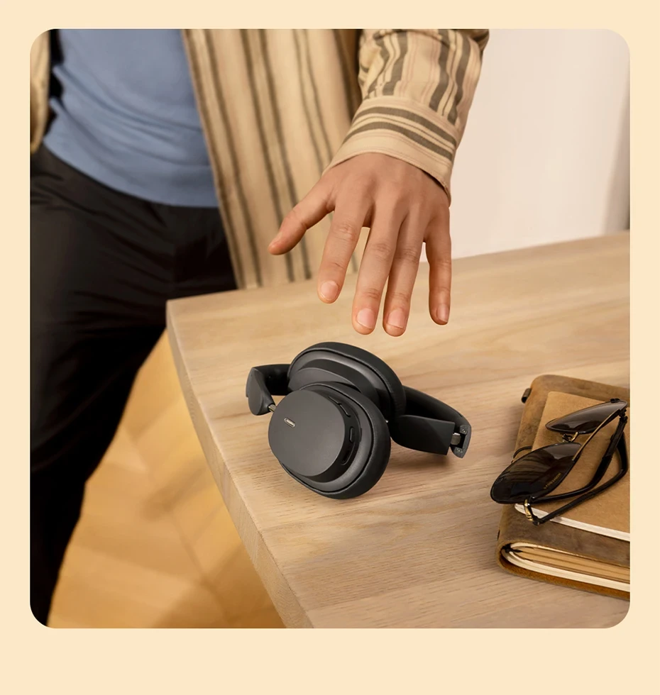 Baseus Bowie D05 Wireless Headphone Bluetooth 5.3 Earphone HIFI Stereo Headset 40mm Driver Foldable Over Ear Headphone 70H Time