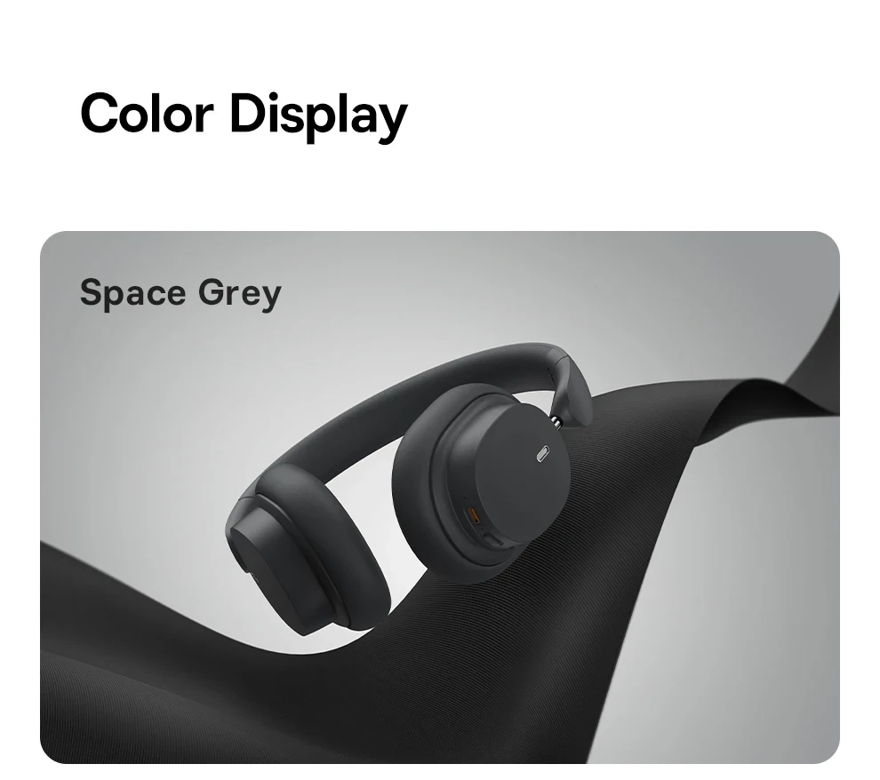 Baseus Bowie D05 Wireless Headphone Bluetooth 5.3 Earphone HIFI Stereo Headset 40mm Driver Foldable Over Ear Headphone 70H Time
